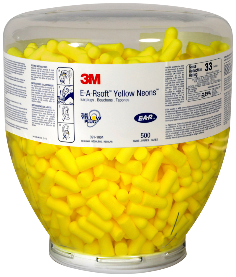 HÖRSELPROPP YELLOW NEON I REFILLBEHÅLL PD-01-002 3M EARSOFT