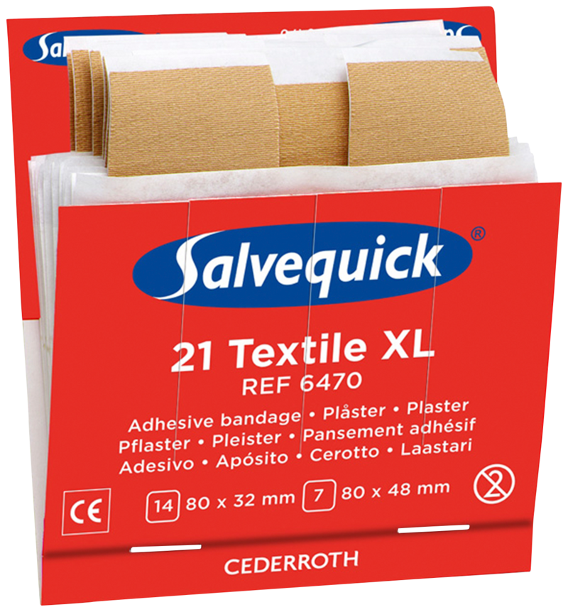 PLÅSTERREFILL TEXTIL EXTRA STOR 6470 SALVEQUICK