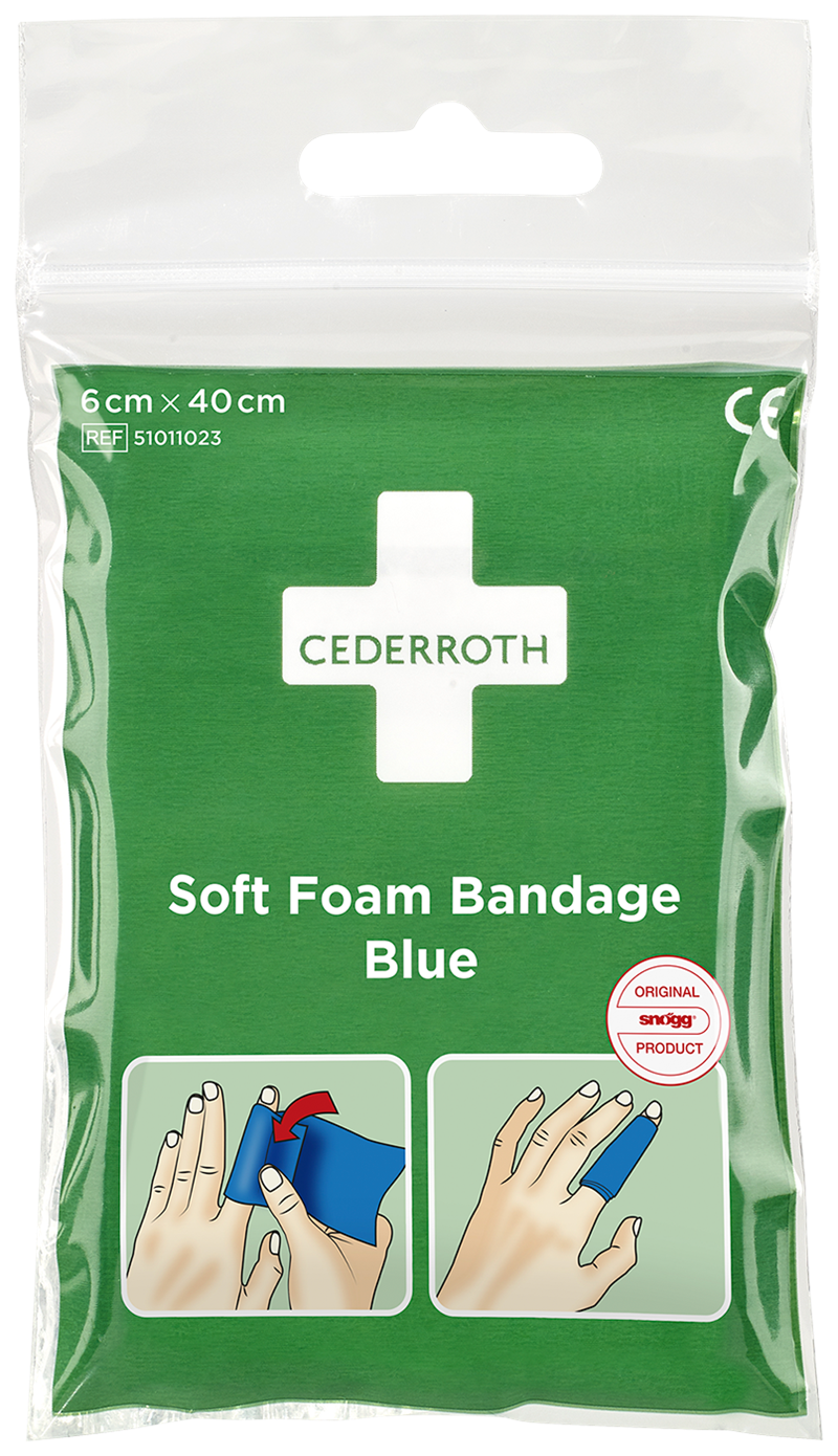 FÖRBAND SOFT CEDERROTH BLÅ 6X40 CM