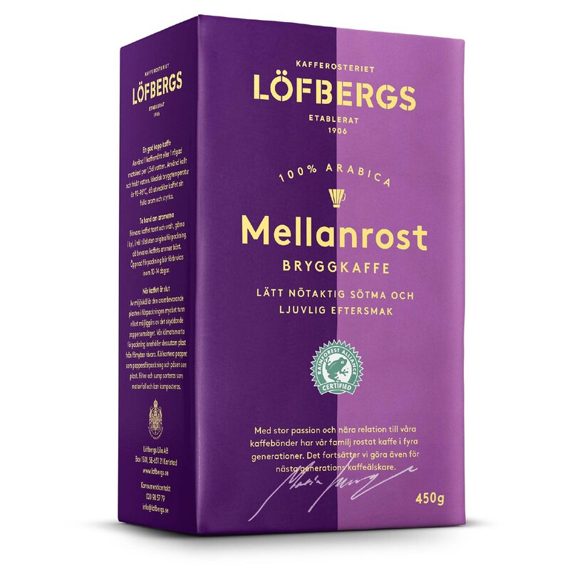 KAFFE MELLANROST LÖFBERGS LILA BRYGG 0,45 KG