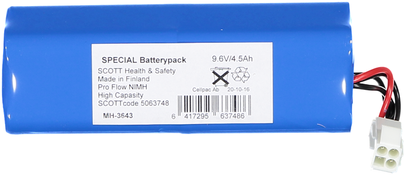 BATTERI NIMH PF2SC 5064043 SCOTT 9,6V/4,5AH