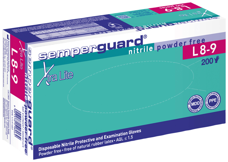 HANDSKE SEMPERGUARD NITRIL XTRALITE SEMPERIT 7