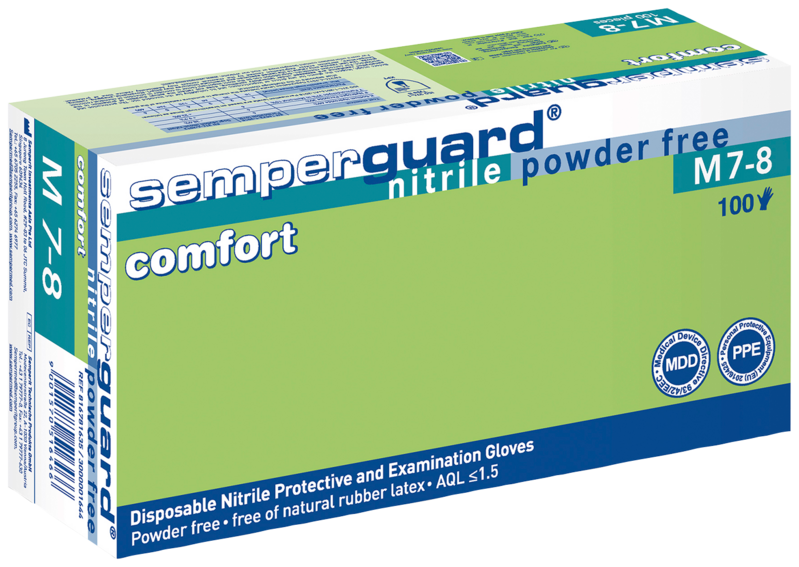 HANDSKE SEMPERGUARD NITRIL COMFORT SEMPERIT 7