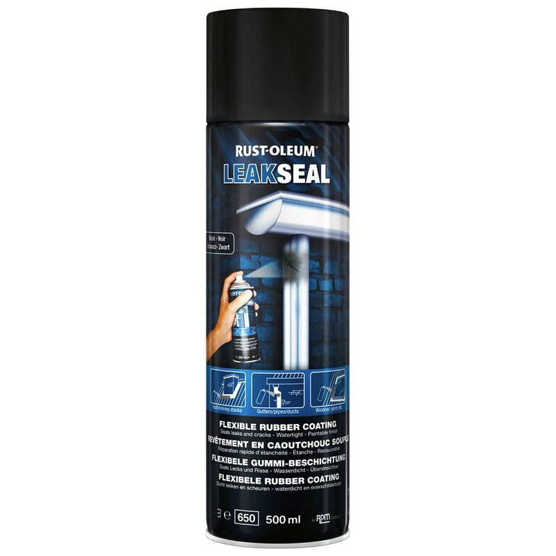 TÄTSPRAY LEAKSEAL RUST-OLEUM AEROSOL SVART 500ML