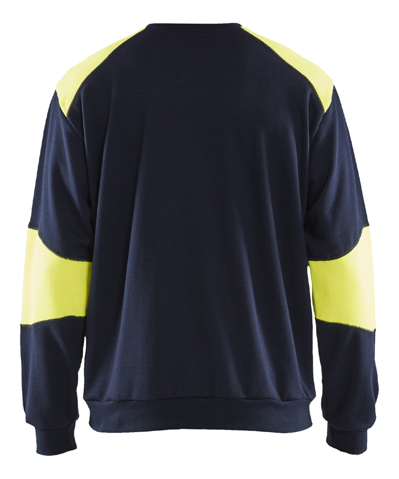 SWEATSHIRT 34581762 BLÅKLÄDER MARINBLÅ/VARSELGUL XS